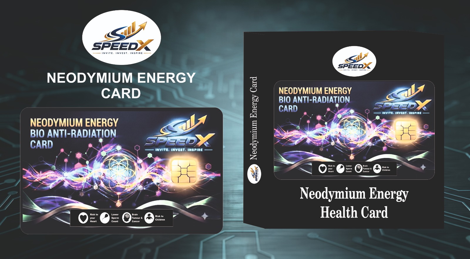 SpeedX Neodymium Energy Card with retail packaging